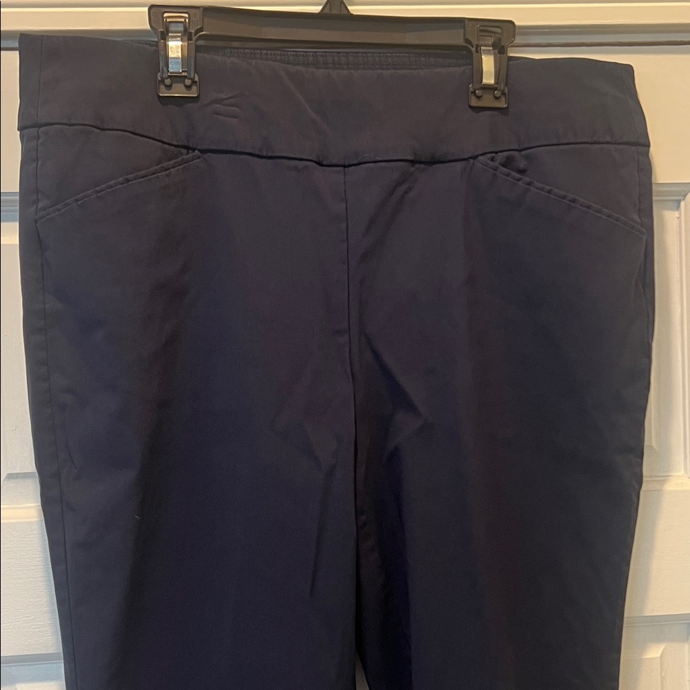 Christopher & Banks Navy Straight Leg Pants - Picture 2 of 4